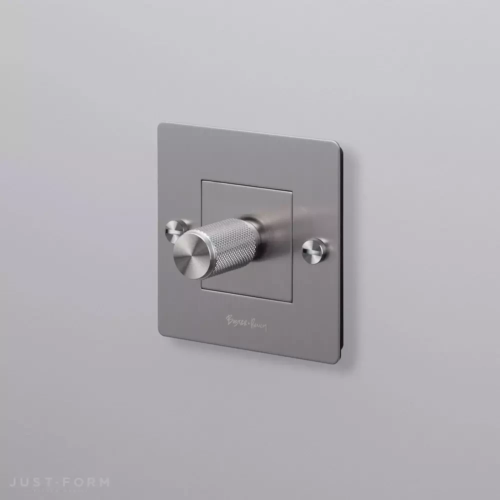 Одинарный диммер 1G Dimmer / 250W LED / Cross / Steel  фабрика Buster + Punch фотография № 1