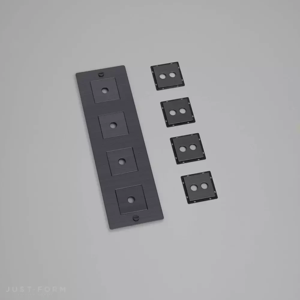 ​Вертикальная четырехпостовая рамка  4G Wall Plate / Vertical / With Infills / Smoked Bronze фабрика Buster + Punch фотография № 1
