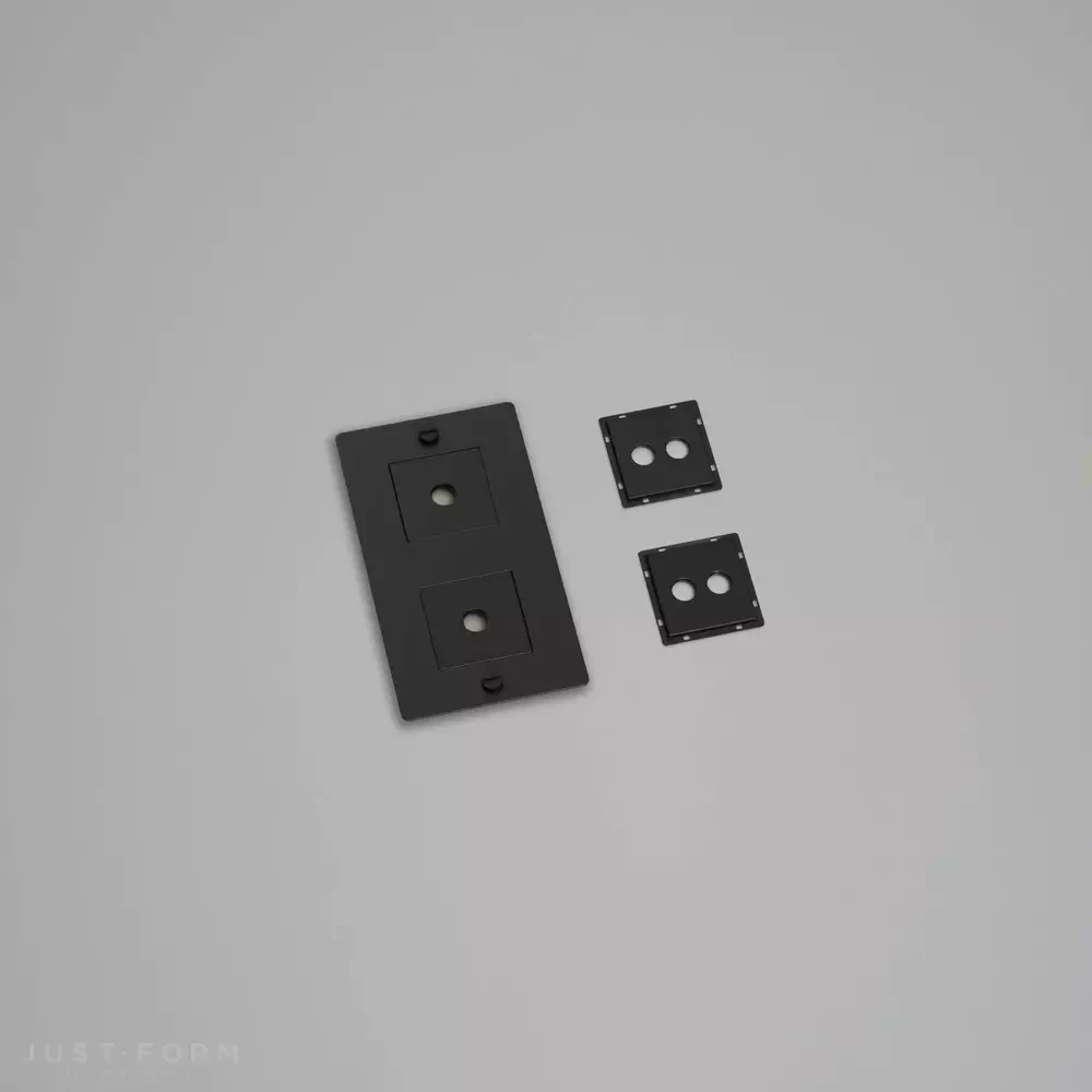 ​Вертикальная двухпостовая рамка 2G Wall Plate / Vertical / With Infills / Black фабрика Buster + Punch фотография № 1