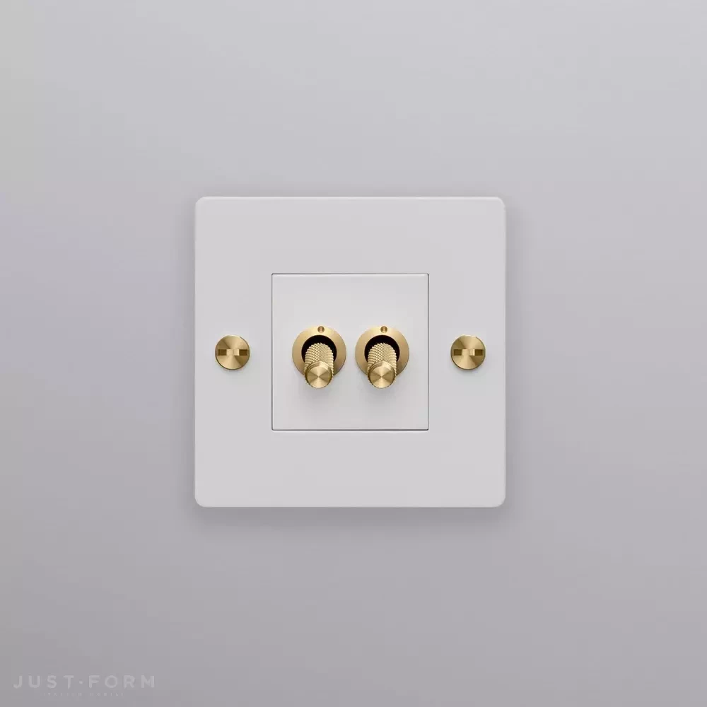 ​Двухтумблерный выключатель 1G Double Toggle / Cross / White  фабрика Buster + Punch фотография № 6