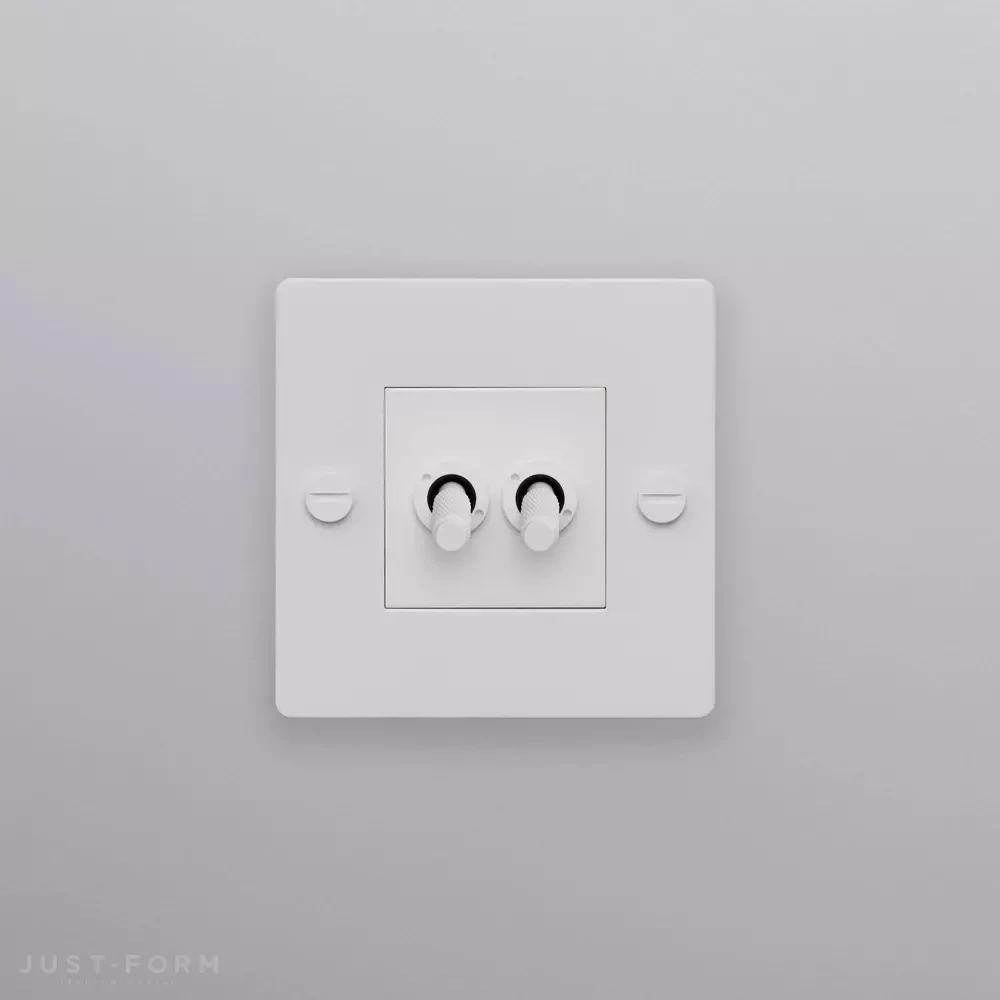 ​Двухтумблерный выключатель 1G Double Toggle / Cross / White  фабрика Buster + Punch фотография № 3