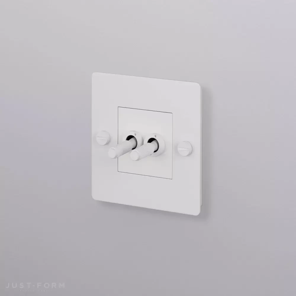 ​Двухтумблерный выключатель 1G Double Toggle / Cross / White  фабрика Buster + Punch фотография № 1