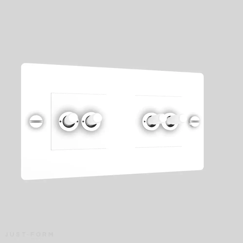 ​Четырехтумблерный выключатель 2G DoubleToggle / Cross / White фабрика Buster + Punch фотография № 1